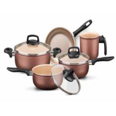 Conjunto De panelas Florence 5 Peças Chocolate MTA