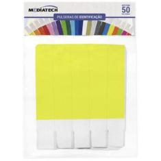Pulseira Identificacao Amarelo Fluor - Tecnomidia