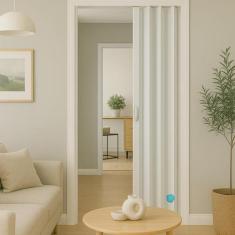 Porta Sanfonada PVC 0,60x2,10 Multilit Branco - Plasflex
