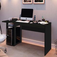 Mesa Gamer Escrivaninha 136cm 1 Prateleira 1 Nicho War Espresso Móveis Preto