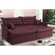 Sofá Sem Caixa Retrátil e Reclinável 1,55m Cama inBox Versátil Suede V