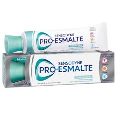 Sensodyne Creme Dental Pró-Esmalte com Flúor, Fortalecimento do Esmalte Dental, Proteção Duradoura Contra a Sensibilidade, Sabor Menta, 50g