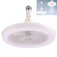 Ventilador Lampada de Teto Aromaterapia Led Ajustavel Casa Apartamento Sala de Estar Controle 3 em 1 Quarto Branco Frio Quente