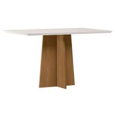 Mesa de Jantar Anitta 135X90 cm com Vidro Ype Off White – New Ceval