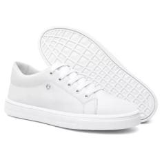 Tênis casual feminino branco e preto dia das maes - MKSHOES, Branco, 3