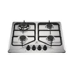 Cooktop 4 Bocas a Gás Electrolux Inox Experience Multi Chama e Grade Ferro Fundido (KE4XC) Bivolt