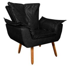 Poltrona Sala de Estar Pé Palito de Madeira Opala Corano D03 - D'Rossi