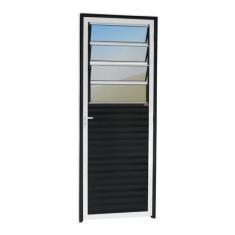 Porta Basculante Linha 25 Vidro Reflex 210x80cm Brimak Abertura Esquer