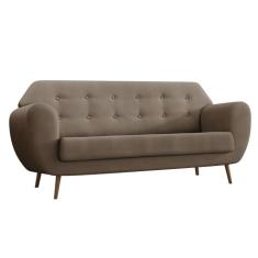 Sofá 3 Lugares Beegees Velosuede Bege