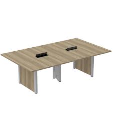 Mesa de Reunião 2400x1200 Mrcpb2412pp Noce Naturalle/Cinza