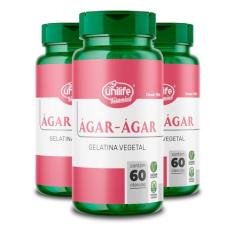 Kit 3 Ágar Ágar Unilife 60 Cápsulas 