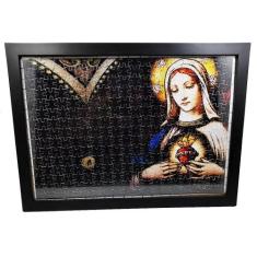 Quebra-Cabeça Mdf Religioso Imaculado Coração De Maria 300 - Coleção T