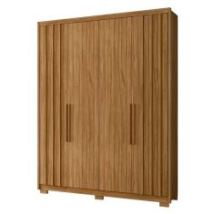 Guarda Roupa Casal Califórnia 4 Portas Ripado Freijó - Moval Freijó