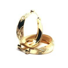 Brinco de ouro 18 k  Argola Grande 2,1 cm - Elegancy Joias