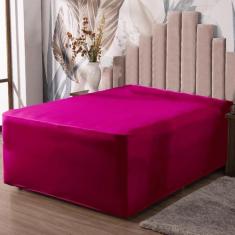 Lençol Luva Queen Cama Conjugada Veste Colchão Box Malha 1P - Ametista