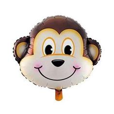 Balão Metalizado Cabeça de Macaco - 20 Polegadas
