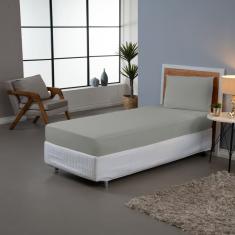 Jogo Lençol Solteiro 2 Peças Percal 140 Fios Liso Algodão