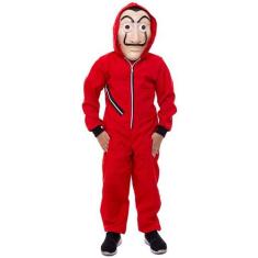 Fantasia La Casa De Papel Infantil Unisex Cosplay + Máscara - Vendaval