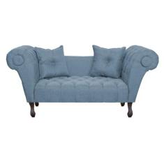 Recamier Namoradeira Divã Dubai Linho Cores - DS Estofados, Azul