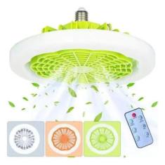Ventilador de Teto Com Led Lâmpada Novo Controle Remoto Branca 30W Res