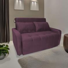 Sofá Cama Para Sala De Estar Amora New Veludo Matrix - Rosê Rosê