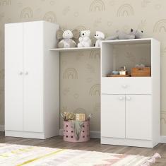 Guarda Roupa 4 Portas E 1 Gaveta Merengue Multimóveis Branco