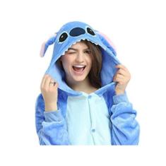 Lilo Stitch Fantasia Pijama Kigurumi Macacão Roupa Adulto Anime Cospla