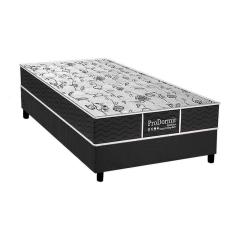 Cama Box Solteiro: Colchão Molas Probel Prolastic Sleep + Base CRC Suede Gray(88x188)