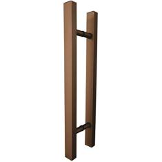 Puxador Duplo Para Porta 80cm Em Alumínio Bronze CL3101 Linha Classic Ducon Metais