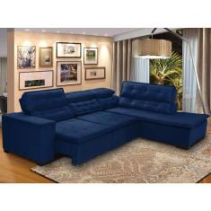 Sofá 5 Lugares Canto Retrátil Reclinável Chaise E 2,80 x 2,20 m Sttilo