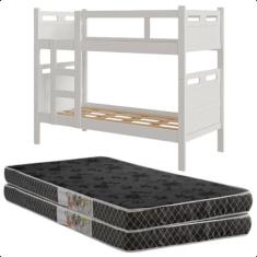 Beliche Vira Duas Camas Completa com Colchoes D20 Estilo Moderno - Pol