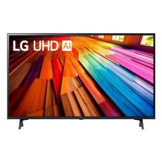 Smart TV Led 55" 4K Ultra HD WebOS 24 LG 55UT8000 Preta, Bivolt, Preto