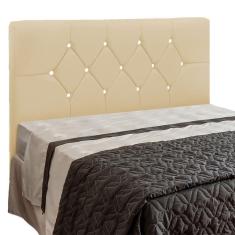 Cabeceira França Para Cama Box Queen 160 Cm Corino Areia 504