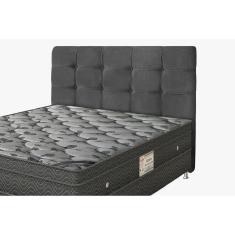 Cabeceira Para cama Box Solteiro Clean 920mm - Suede Cinza Escuro - Simbal