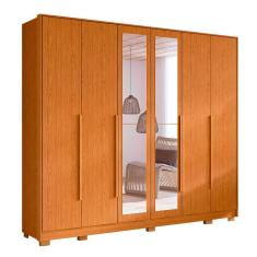 Guarda Roupa Fascínio 6 Portas com Espelho Albatroz Moveis