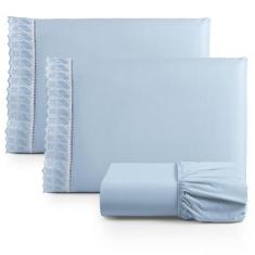 Lençol Lese Percal 180 Fios Queen 3 Peças - Barato - Casa Show Enxovai