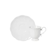 Jogo de Xícaras para Café com Pires Qualitier modelo Retro Ritz 160 ml - 6 peças
