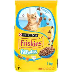 Ração Seca Nestlé Purina Friskies Frango, Cenoura e Leite para Gatos Filhotes - 1 Kg
