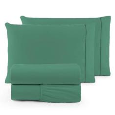 Jogo de Cama Lençol para Cama Casal Queen 4 Peças 100% Algodão 150 Fio