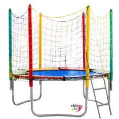 Cama Elástica 2,44m Chicoplay Lona Azul Nacional