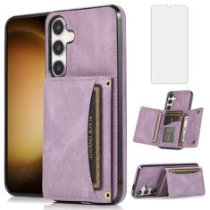 Asuwish Capa de telefone para Samsung Galaxy A15 5G/4G Capa carteira com protetor de tela de vidro temperado e suporte de cartão de crédito de couro PU com compartimento robusto flip, acessórios para