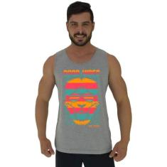 Regata Clássica Masculina MXD Conceito Good Vibe Lion, Cinza, G