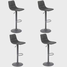 Kit com 4 Banquetas para Cozinha Barbacena