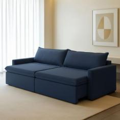 Sofá Cama Retrátil e Reclinável 220cm Marselha - Montano Estofados