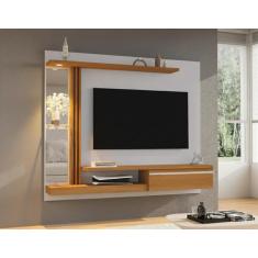 Painel para TV até 55 Polegadas com LED 160cmx136cm Prateleira de Vidr