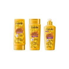 Kit Dabelle Liso Arrasador Shampoo+Cond+Creme Pentear