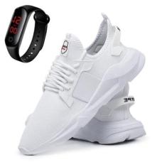 Kit Tenis Masculino Esporte Palmilha EVA Macia Com Relogio Digital-Masculino