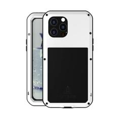 LOVE MEI Capa compatível com iPhone 13 Pro Max, capa de metal resistente para esportes ao ar livre, à prova d'água, à prova de choque, à prova de poeira, capa de corpo inteiro com protetor de tela de