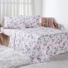 Jogo de Cama King 4 Pçs 150 Fios Super Macio 100% Algodão