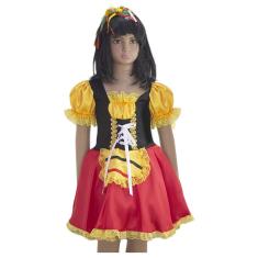 Fantasia Alemã Infantil Vestido Com Tiara Tamanho P